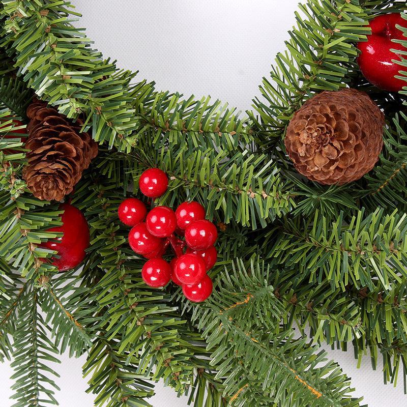 Mixed Wreaths Window Door Hangings Matching Rattan Wreath Decorations Decorative Christmas Flowers - Uflower