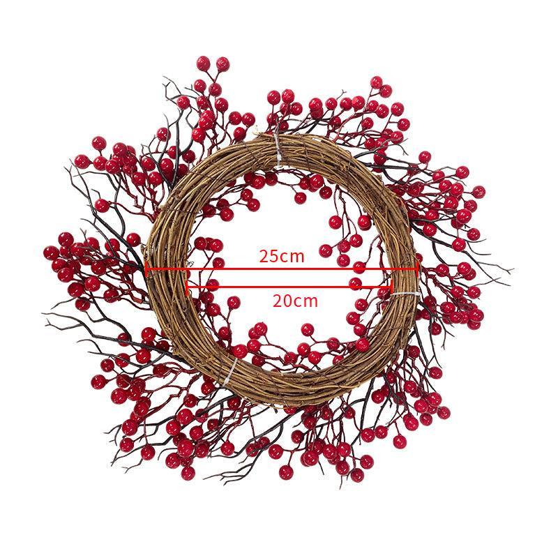 Red Fruit Garland Christmas Fortune Fruit Holly Fruit Berry Christmas Tree Ornament Simulation Red Fruit Garland - Uflower