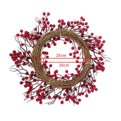 Red Fruit Garland Christmas Fortune Fruit Holly Fruit Berry Christmas Tree Ornament Simulation Red Fruit Garland