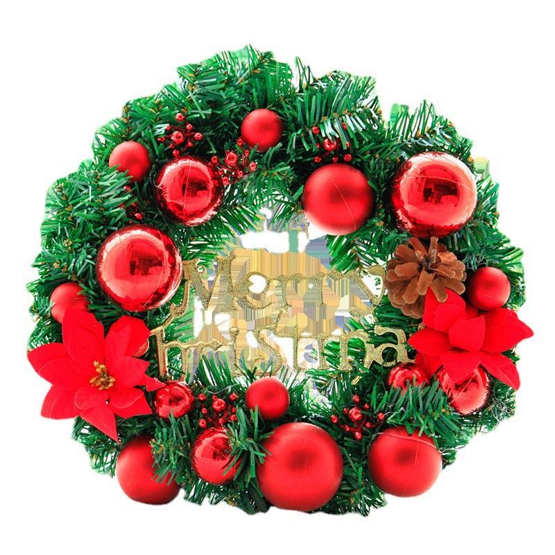 New Christmas Wreath Saffron Wreath 30/40/50 Decoration Door Decoration Hanging Decoration Supplies