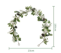 Simulation Christmas Rattan Pine Needles Red Pine Cones Pine Cones Indoor Greenery Decoration Wall Hangings