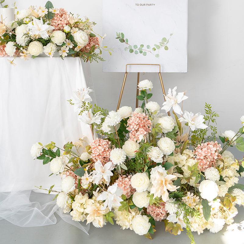 Simulated pollen white peony flower art wedding mall decoration