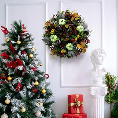 Christmas Supplies Eucalyptus Pumpkin Wreath Front Door Hanging Decoration Christmas Decoration Wreaths