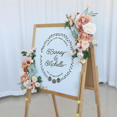 Wedding Welcome Sign Caramel Champagne Sign Floral Props