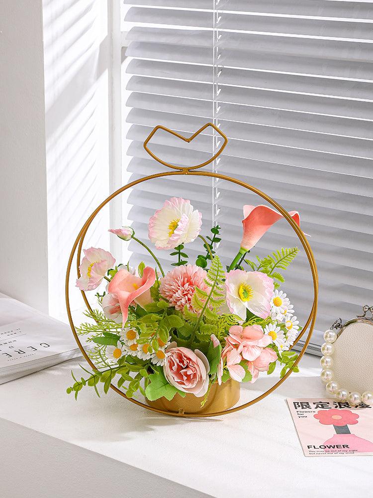 Flower basket simulation flower living room decoration