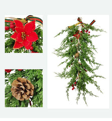 Simulation Christmas Door Decorations European and American Home Wall Decorations Greenery Pine Needle Christmas Hanging