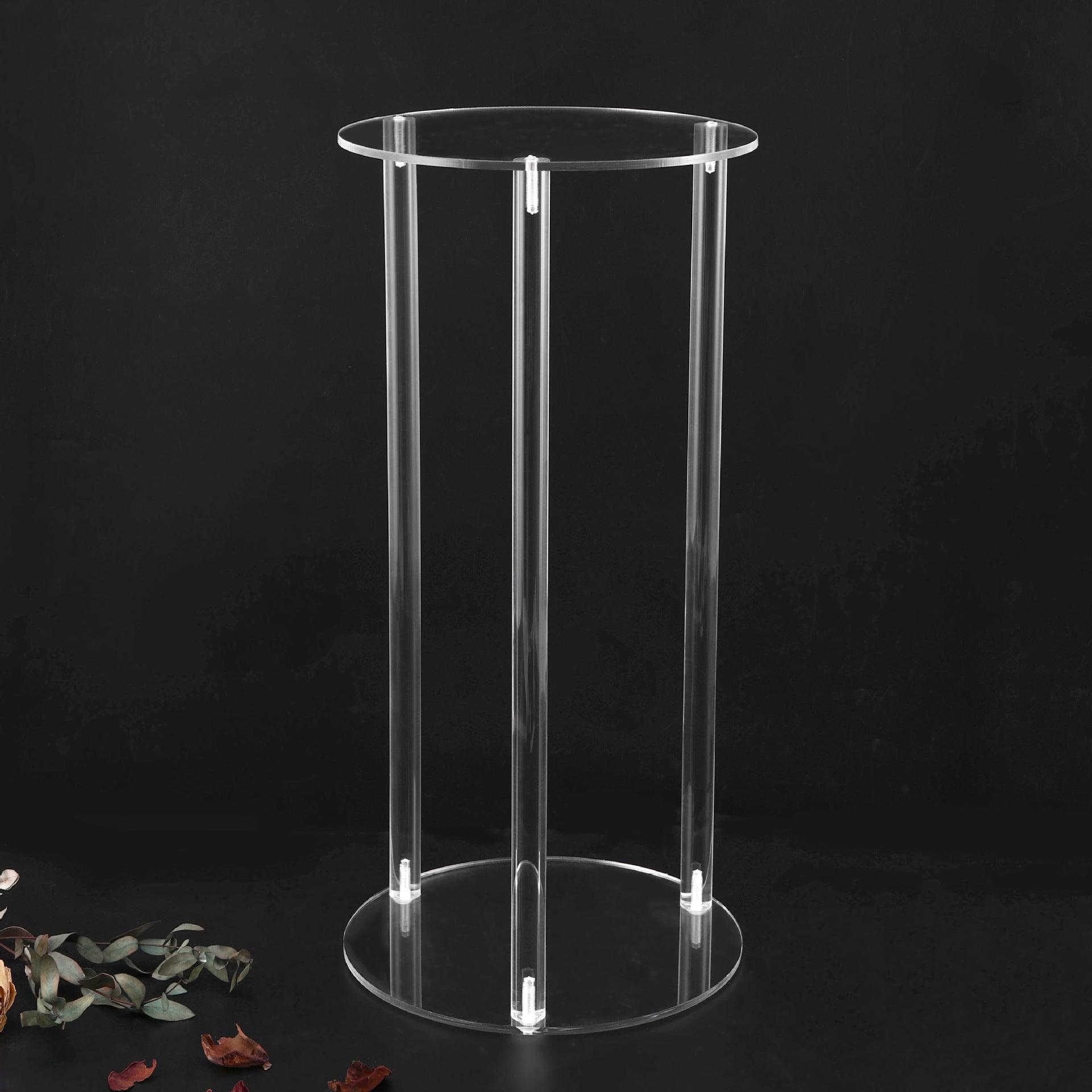 Acrylic flower rack transparent circular wedding props