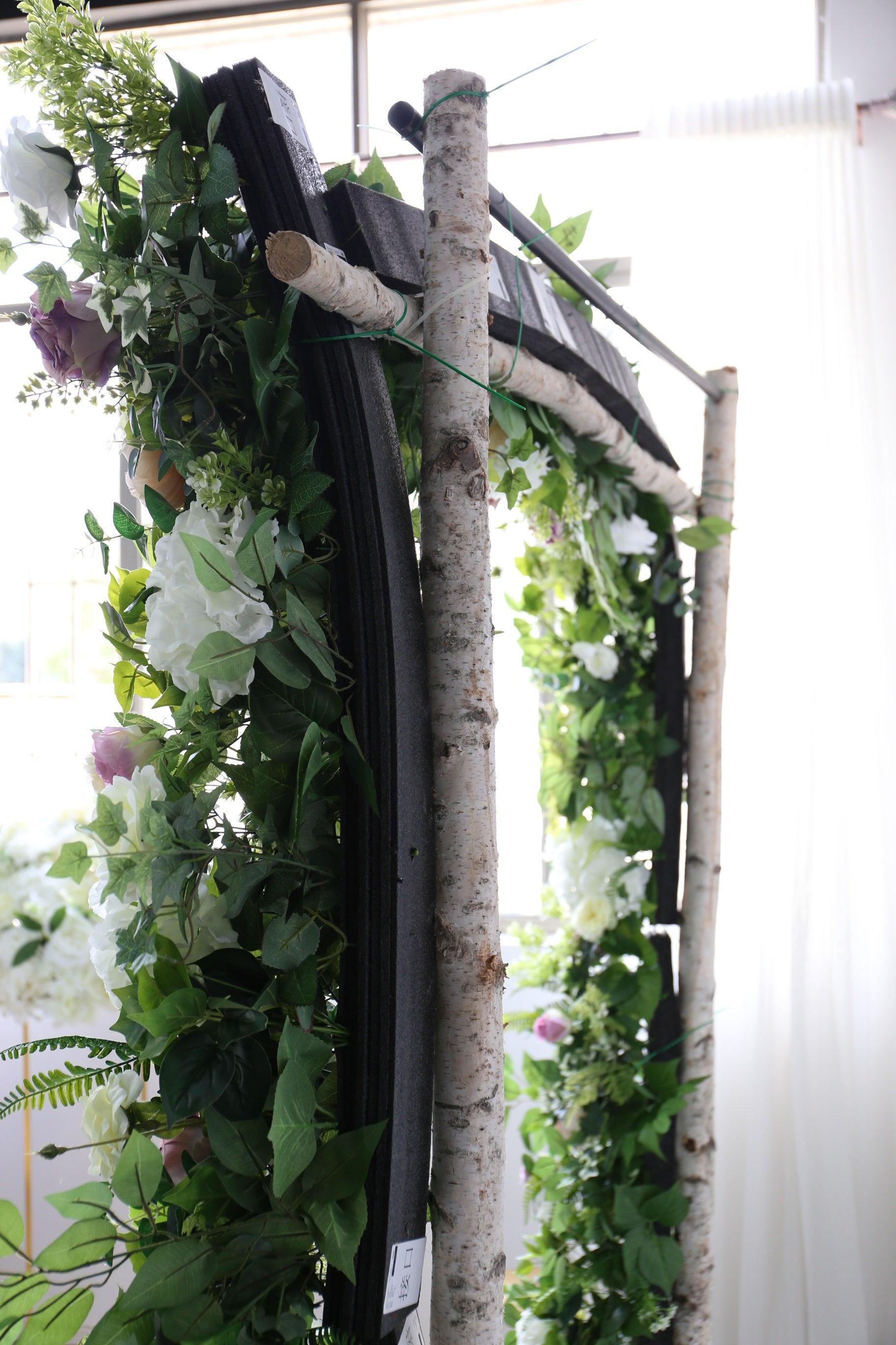 Simulated green plant guidance and arch wedding floral decoration