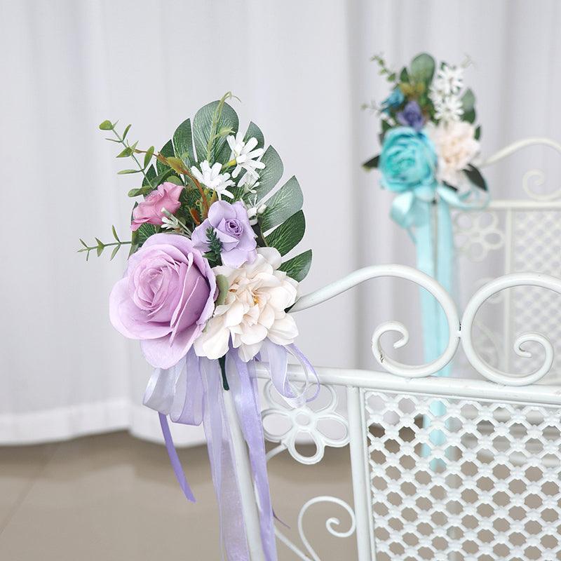 Simulated flower chair back flower wedding bouquet decoration