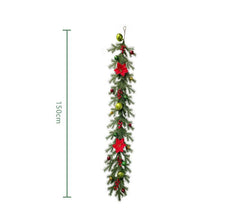 Simulation Pine Needle RattanChristmas FlowersColour BallsBellsIndoor DecorationArtificial Pine Needle Rattan