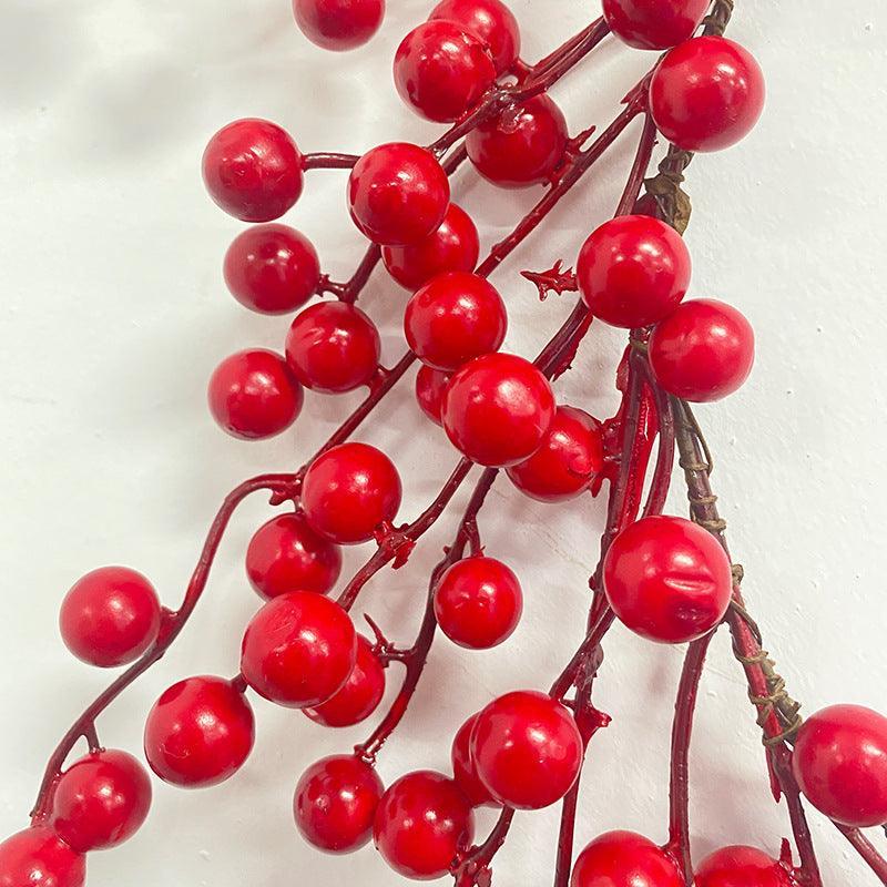 Red Fruit Wreath Fortune Fruit Holly Fruit Berry Wreath Christmas Tree Ornament Christmas Supplies Vine Wreaths - Uflower