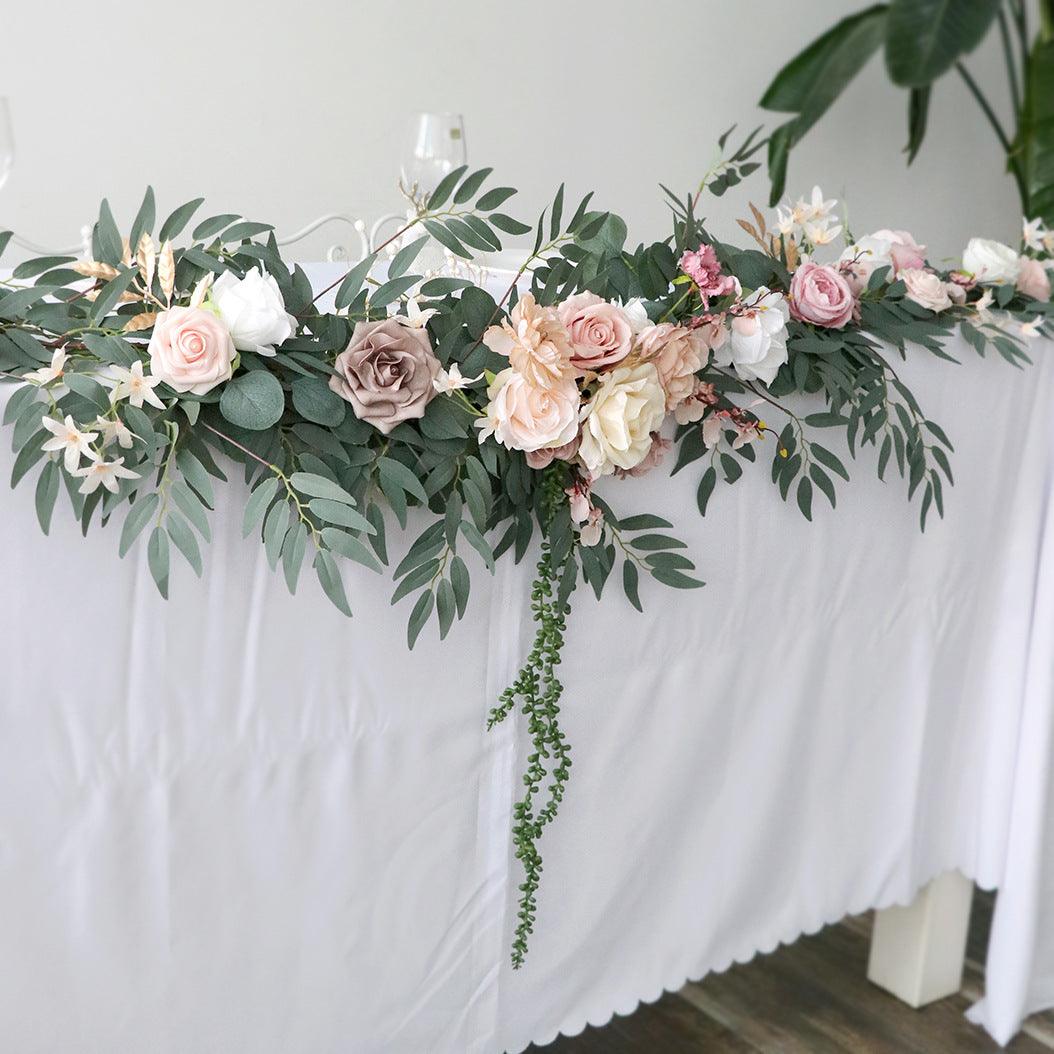 Wedding Bean Paste Powder Vine Stripe Table Flower Outdoor Wedding Decoration