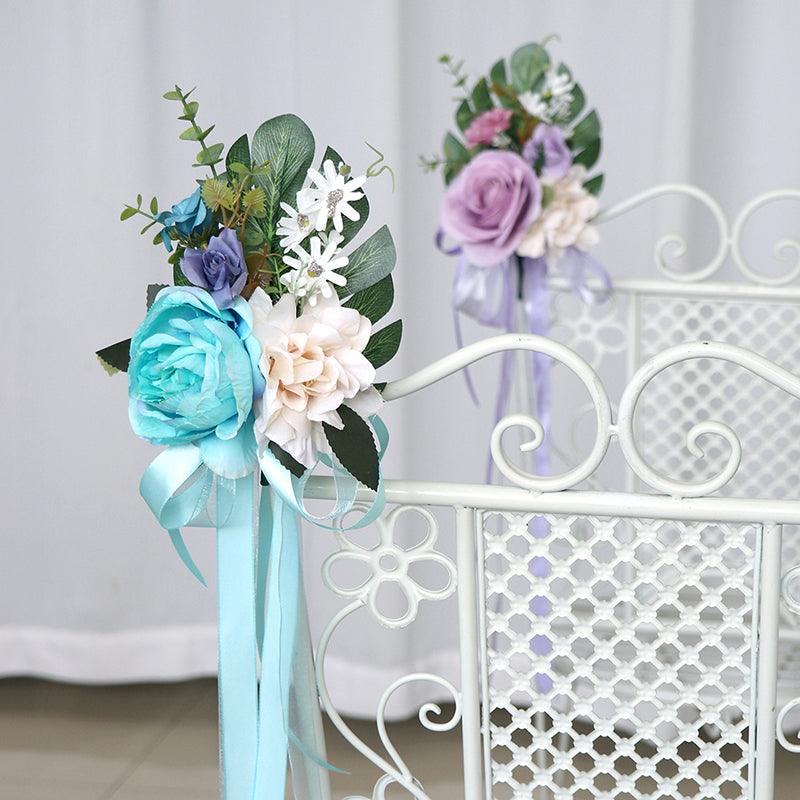 Simulated flower chair back flower wedding bouquet decoration