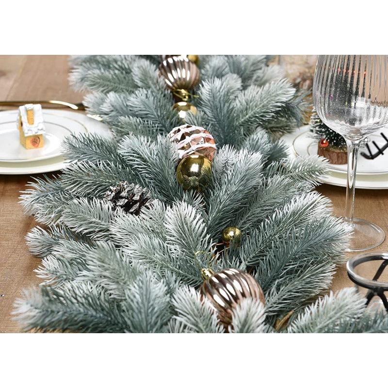 Christmas PE leaves encrypted Christmas rattan Simulation Christmas tree rattan leaves pine needles DIY Christmas decorations