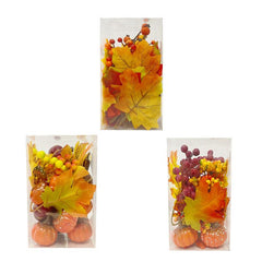 Simulated pumpkin maple leaf berry set box dining table decoration