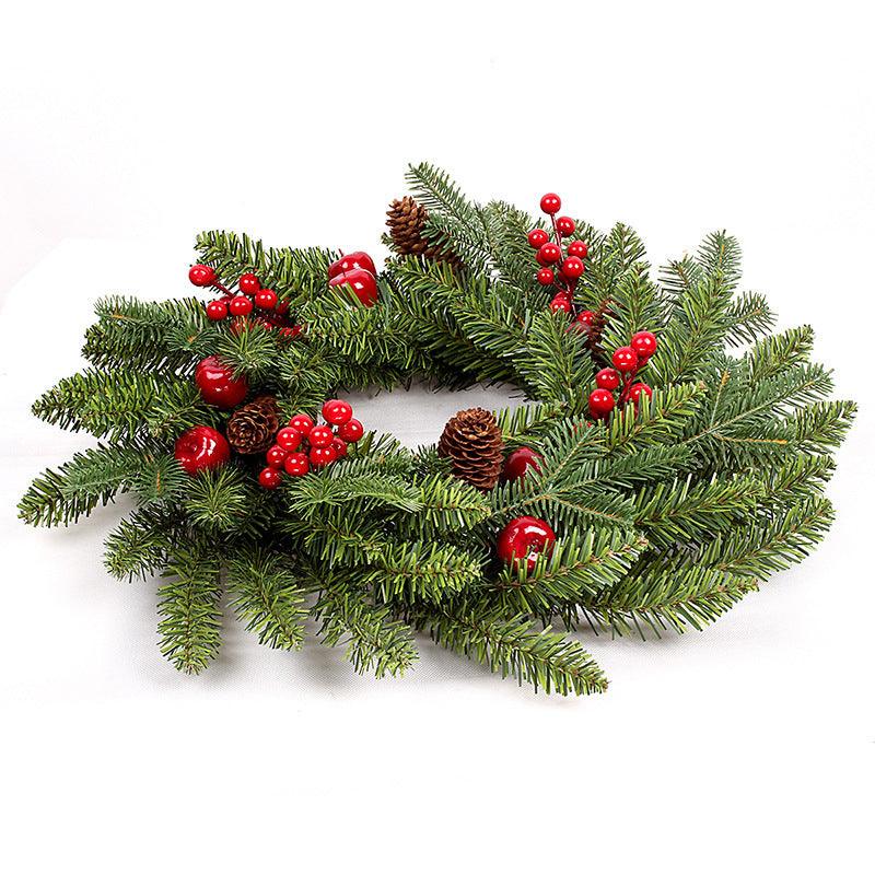 Mixed Wreaths Window Door Hangings Matching Rattan Wreath Decorations Decorative Christmas Flowers