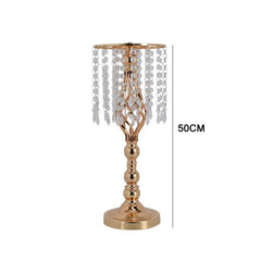 Wedding Decorative Flower Ware Iron Art Electroplated Tassel Crystal Roadmap