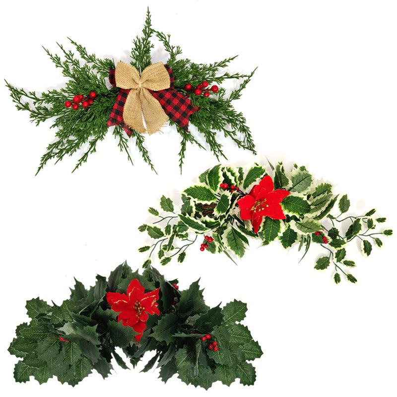 Christmas Party Hanging Red Fruit Pine Needle Simulation Door Decoration Fascia Christmas Decoration