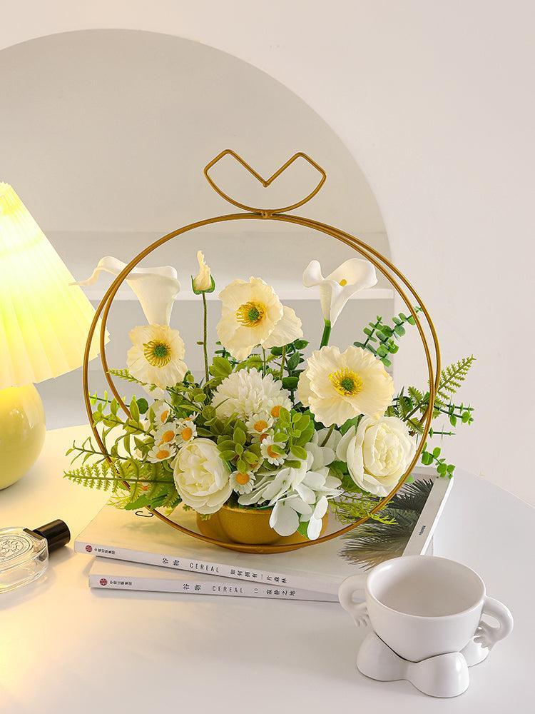 Flower basket simulation flower living room decoration - Uflower