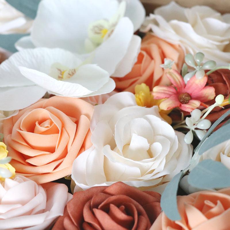 Simulation Flowers Boxed Flowers Wedding Birthday Party Gift Flower Box DIY Home Decoration Flowers