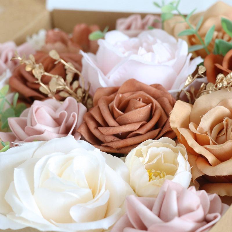 Simulation Boxed Flowers European Wedding Birthday Party Gift Flower Box Wedding Bridal Bouquet