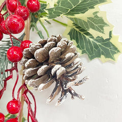 Simulation Christmas Rattan Pine Needles Red Pine Cones Pine Cones Indoor Greenery Decoration Wall Hangings