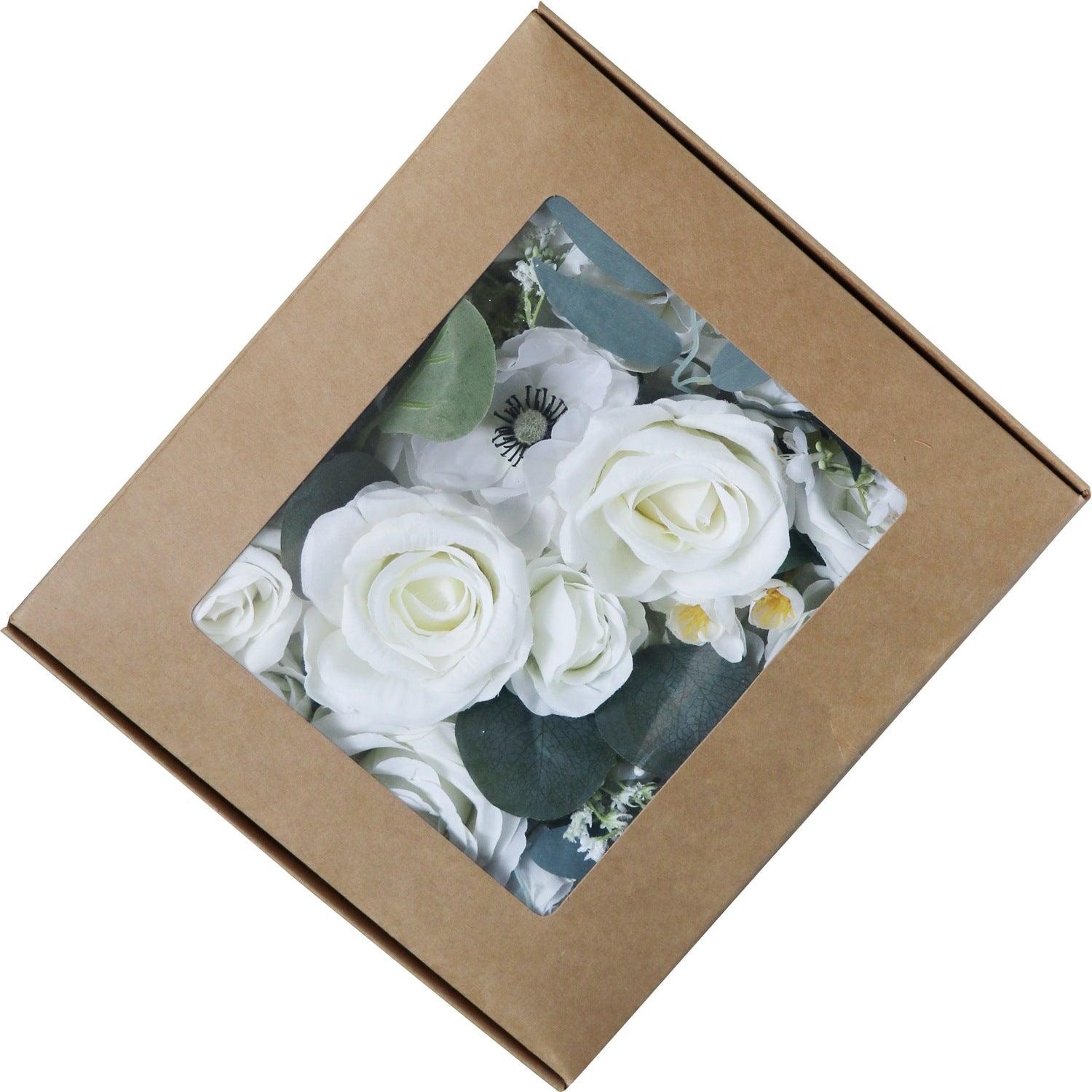 Simulation Silk Flowers Flower Box Wedding Proposal Birthday Gift Box Home Decor Bouquet