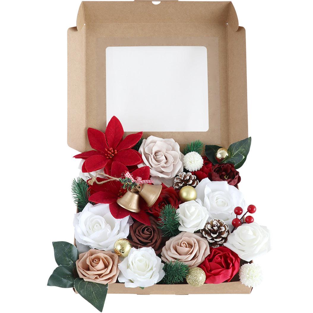 New Christmas Boxed Flowers Holiday Decoration Bouquet Christmas Tree Hanging Decoration