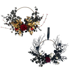 Halloween simulation Eucalyptus wreath interior decoration