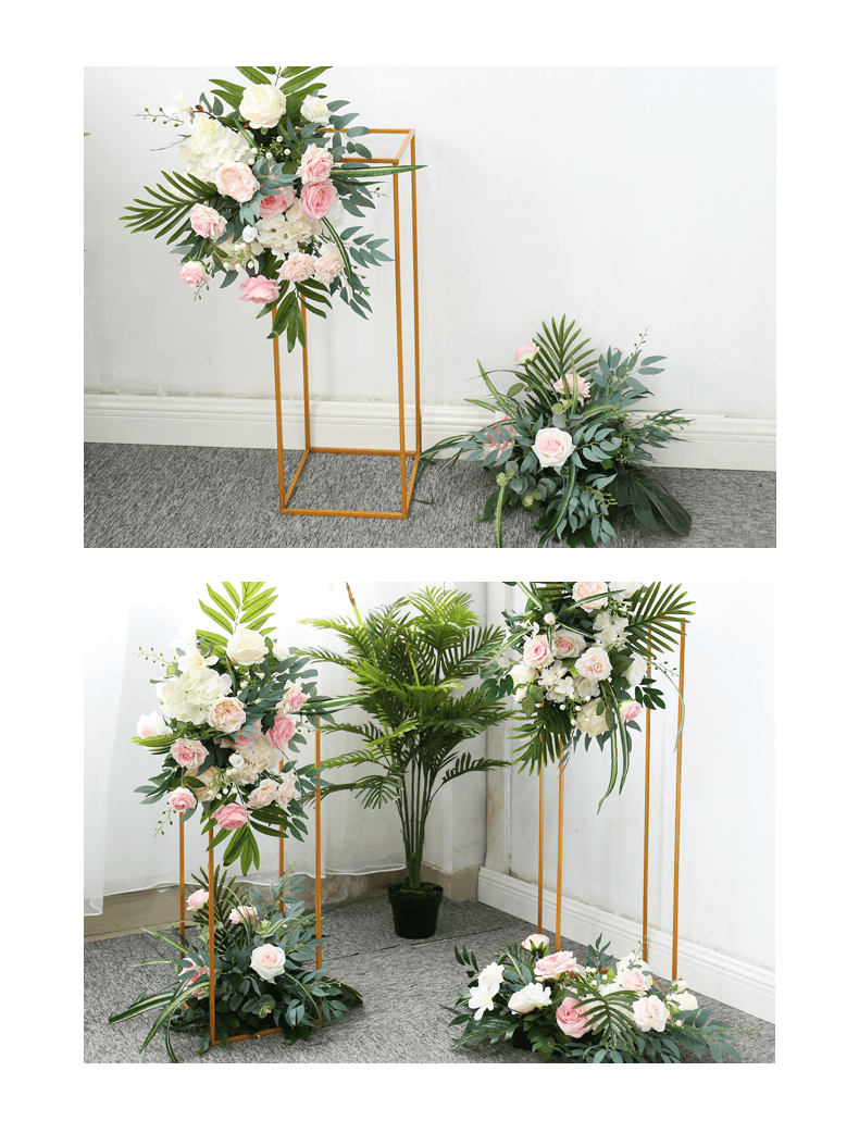 Geometric Road Guide Iron Flower Frame Wedding Props