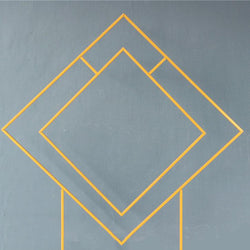 Gilded square wedding arch background frame
