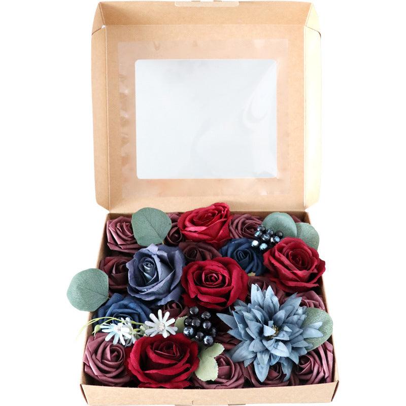 Simulation Flower Box Flower Valentine's Day Birthday Teacher's Day Gift Box Flower Wedding Accompanying Gift