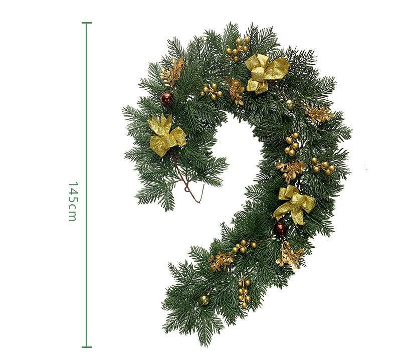 Christmas Pine Needles Rattan Christmas Encrypted Pine Needles Colourful Balls Festive Atmosphere Indoor Decoration - Uflower