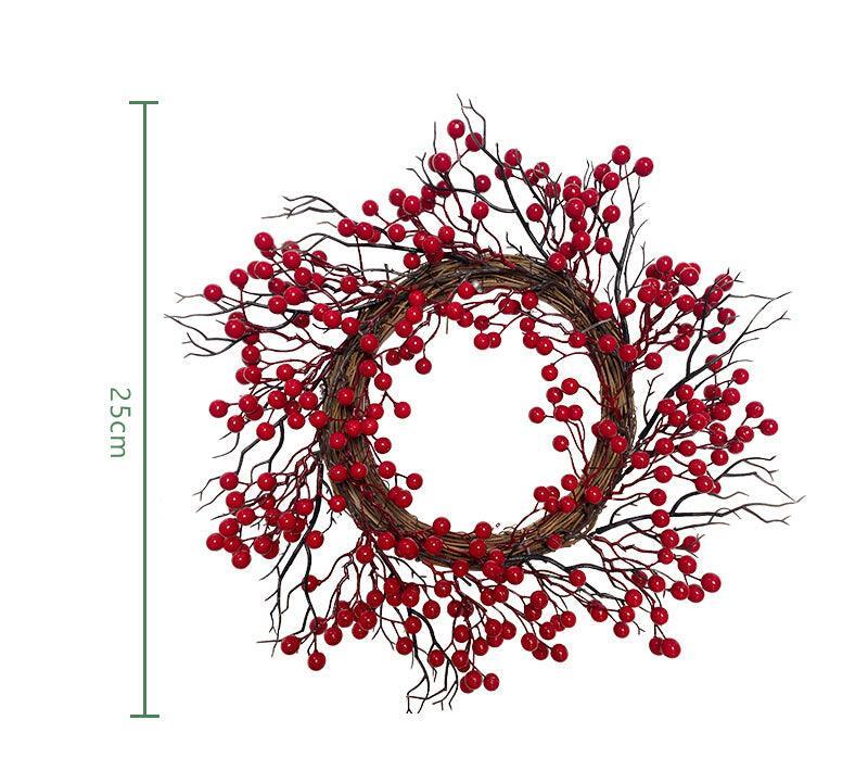Red Fruit Garland Christmas Fortune Fruit Holly Fruit Berry Christmas Tree Ornament Simulation Red Fruit Garland - Uflower