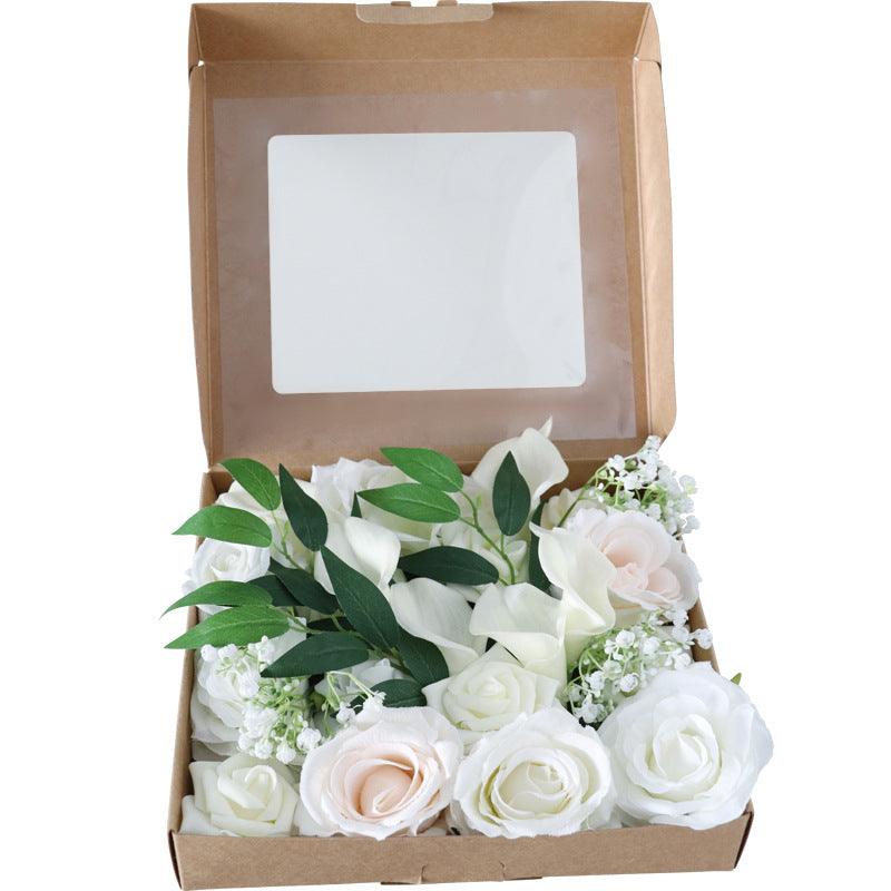 Simulation Boxed Flowers PU Calla Lily Gift Flower Box Diy Wedding Bridal Hand Flower