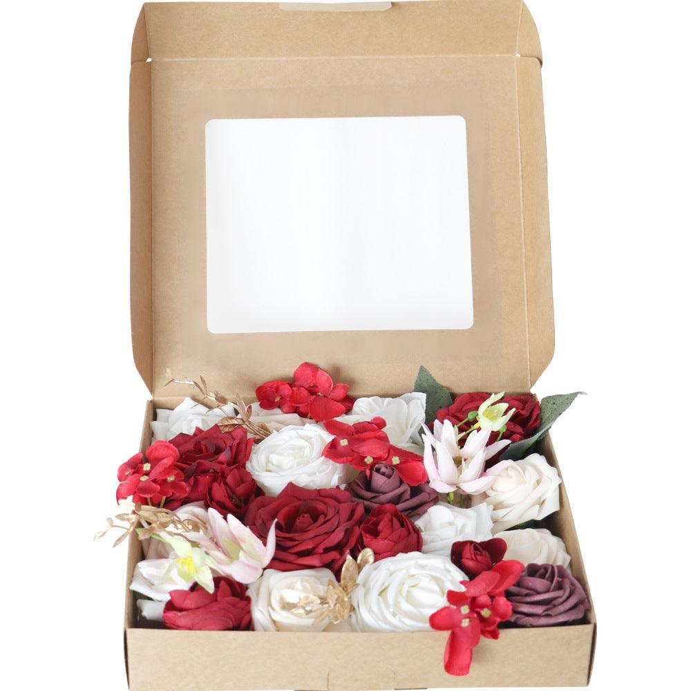 Simulation Flowers Boxed Flowers Valentine's Day Wedding Handmade Gifts Boxed Flowers Bridal