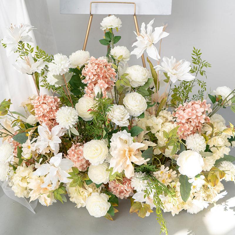 Simulated pollen white peony flower art wedding mall decoration