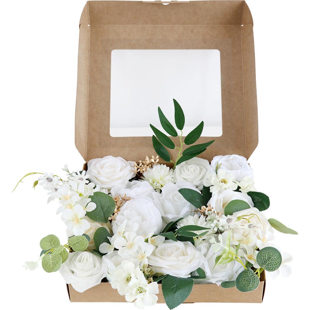 New boxed flowers simulation flowers wedding atmosphere decoration props outdoor decoration gift box flowers