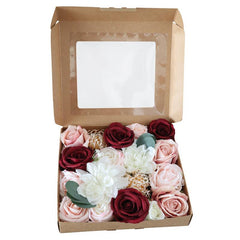 Creative simulation boxed flowers European wedding bouquet Valentine's Day birthday gift flower box