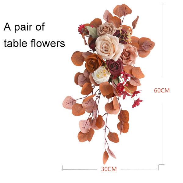 Autumn Rose Table Flower Wedding Decoration Simulation Flower Banquet Flower Art