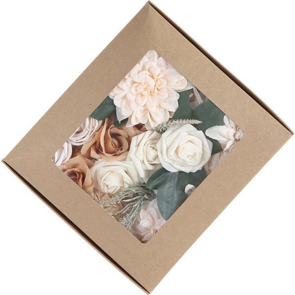 Simulation Boxed Flowers Wedding Diy Bridal Bouquet Wedding Arrangement Fake Flowers Flower Boxes