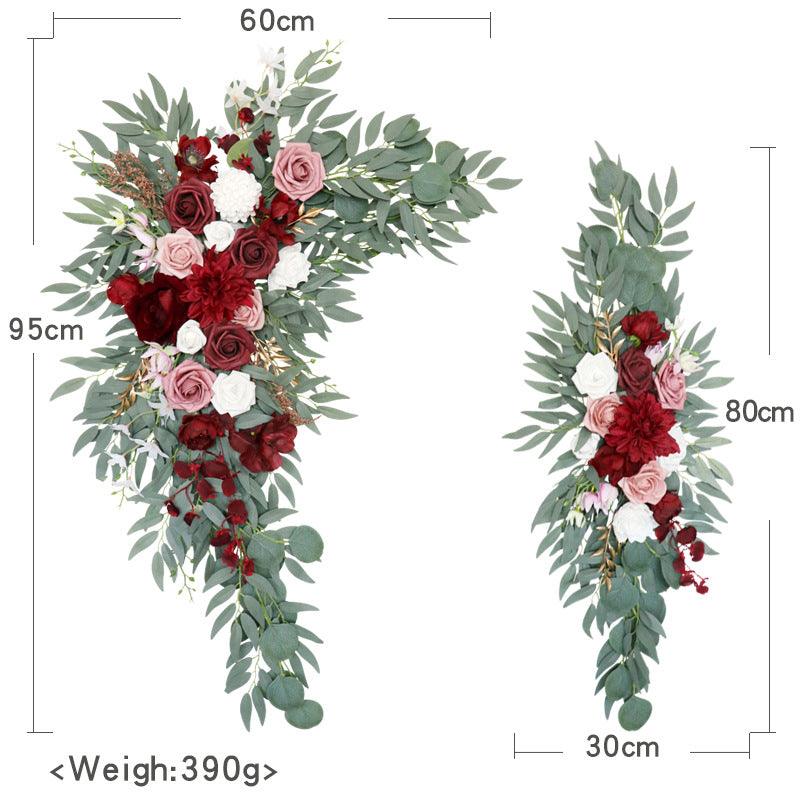 Claret Lotus Root pink Wedding Arch Hanging Corner Floral Decor