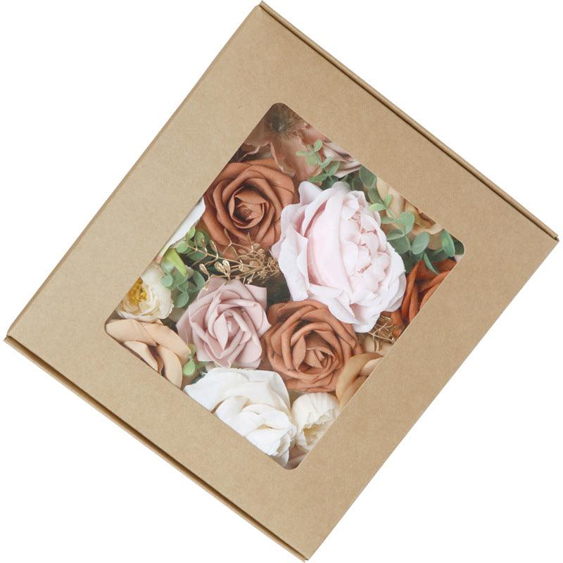 Simulation Boxed Flowers European Wedding Birthday Party Gift Flower Box Wedding Bridal Bouquet