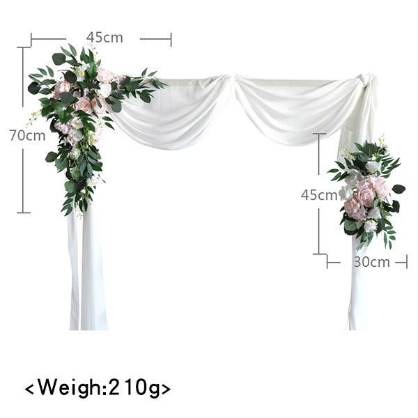 Pink Whiee Rose Wedding Arch Hanging Corner Floral Decor