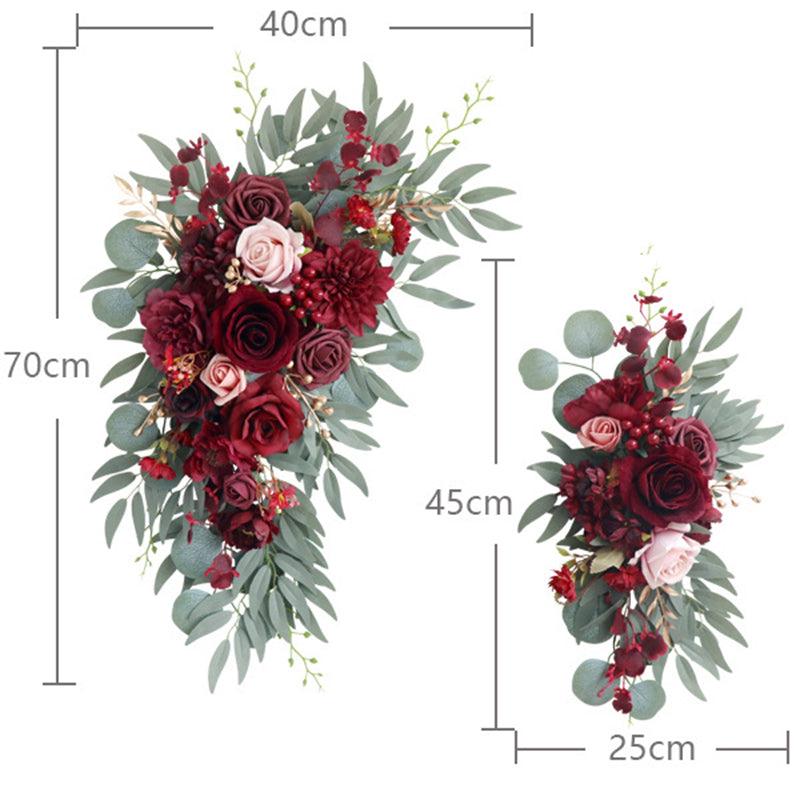 Simulated flower wedding welcome sign decoration corner flower props