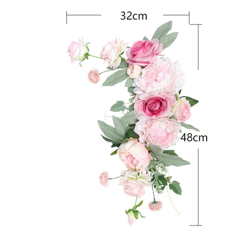 Simulated Rose Art Wedding Welcome Sign Decorative Corner Flower Props