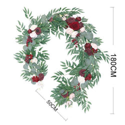 Wedding Strip Wine Red Champagne Table Flower Forest Outdoor Simulation Vine Decoration