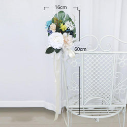Simulated flower chair back flower wedding bouquet decoration
