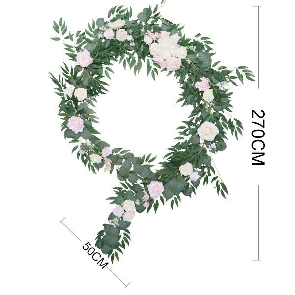 Wedding Stripe Pink Champagne Table Flower Forest Outdoor Simulation Vine Decoration