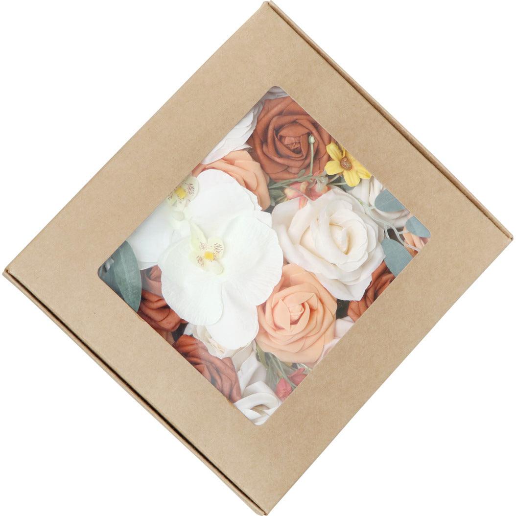 Simulation Flowers Boxed Flowers Wedding Birthday Party Gift Flower Box DIY Home Decoration Flowers